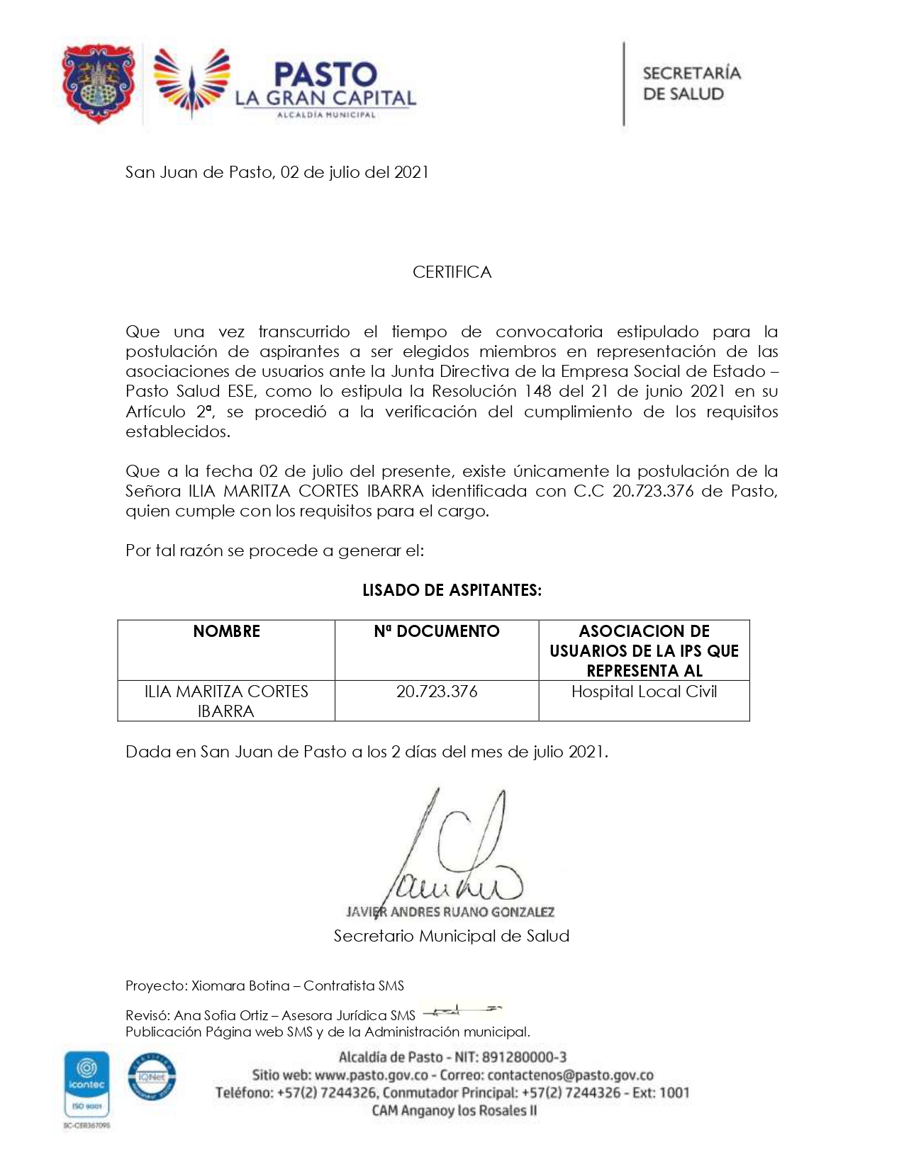 certificacion de postulacion representante de usuarios. 02 07 2021 page 0001